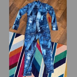 🆕 Soft Denim Print Jumpsuit